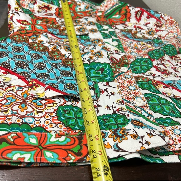 DRAPER’S & DAMON’S Petites Colorful Floral Patchwork Mandarin Collar Jacket PXL - Picture 11 of 12